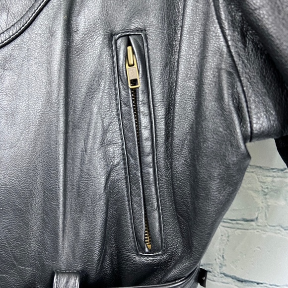 •|•WILSONS LEATHER•| Vintage Black Leather Jacket Thinsulate Insulation - Picture 2 of 16